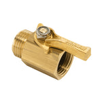 Brass Hose Shut Off Valve image on a white background
