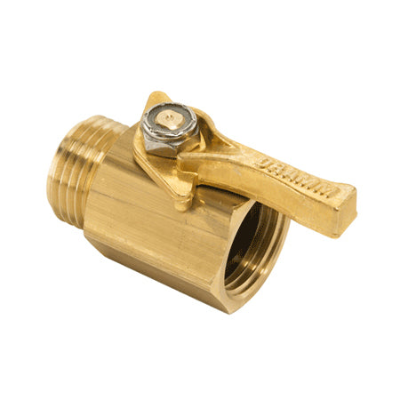 Brass Hose Shut Off Valve image on a white background