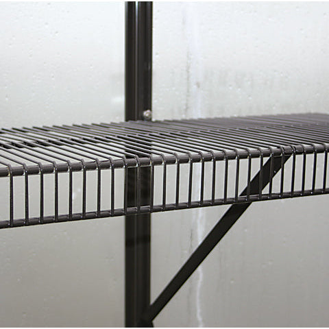 Charley's Wire Shelf with Braces in the color black on a white background