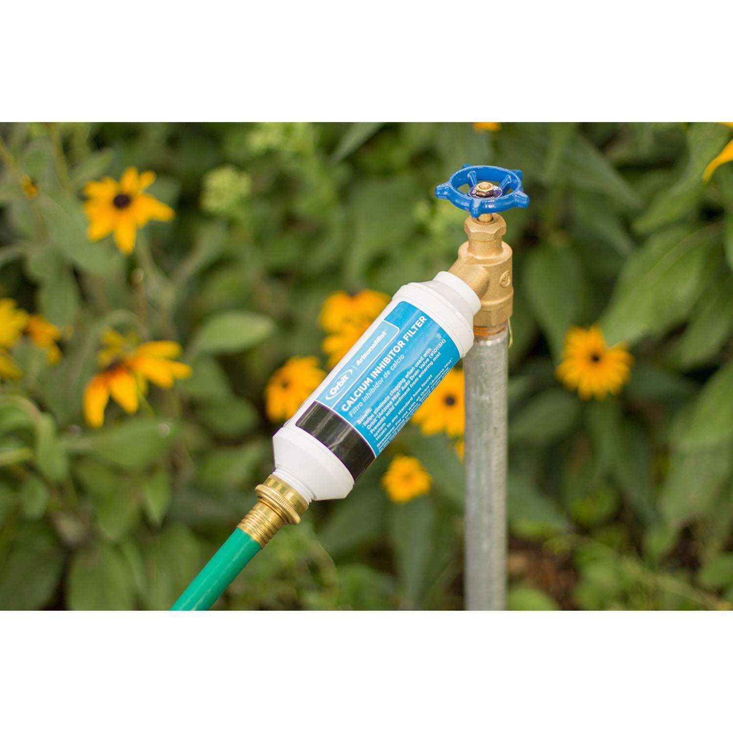 Hard Water Filter being used on a faucet outdoors