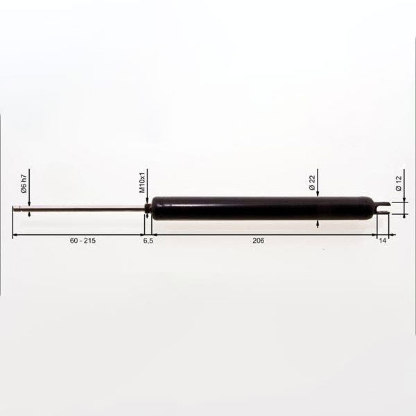 Mega Vent Cylinder Replacement image with its measurements