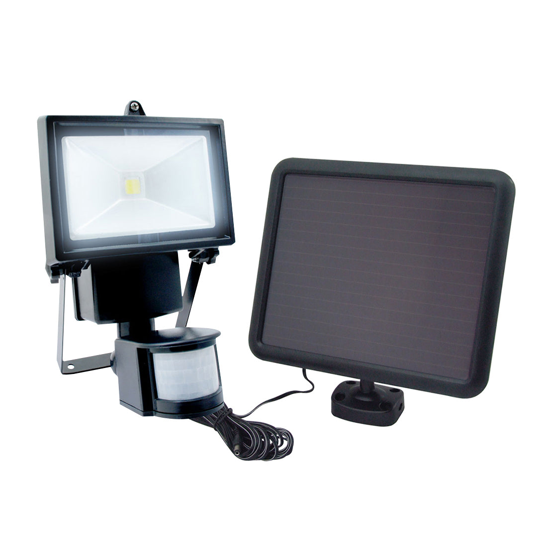 Nature Power Solar Security Light 500 with a solar panel and motion sensor for outdoor lighting