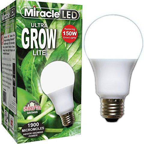 single bulb led grow light Miracle LED Ultra 12W LED Grow Bulb, Full Spectrum