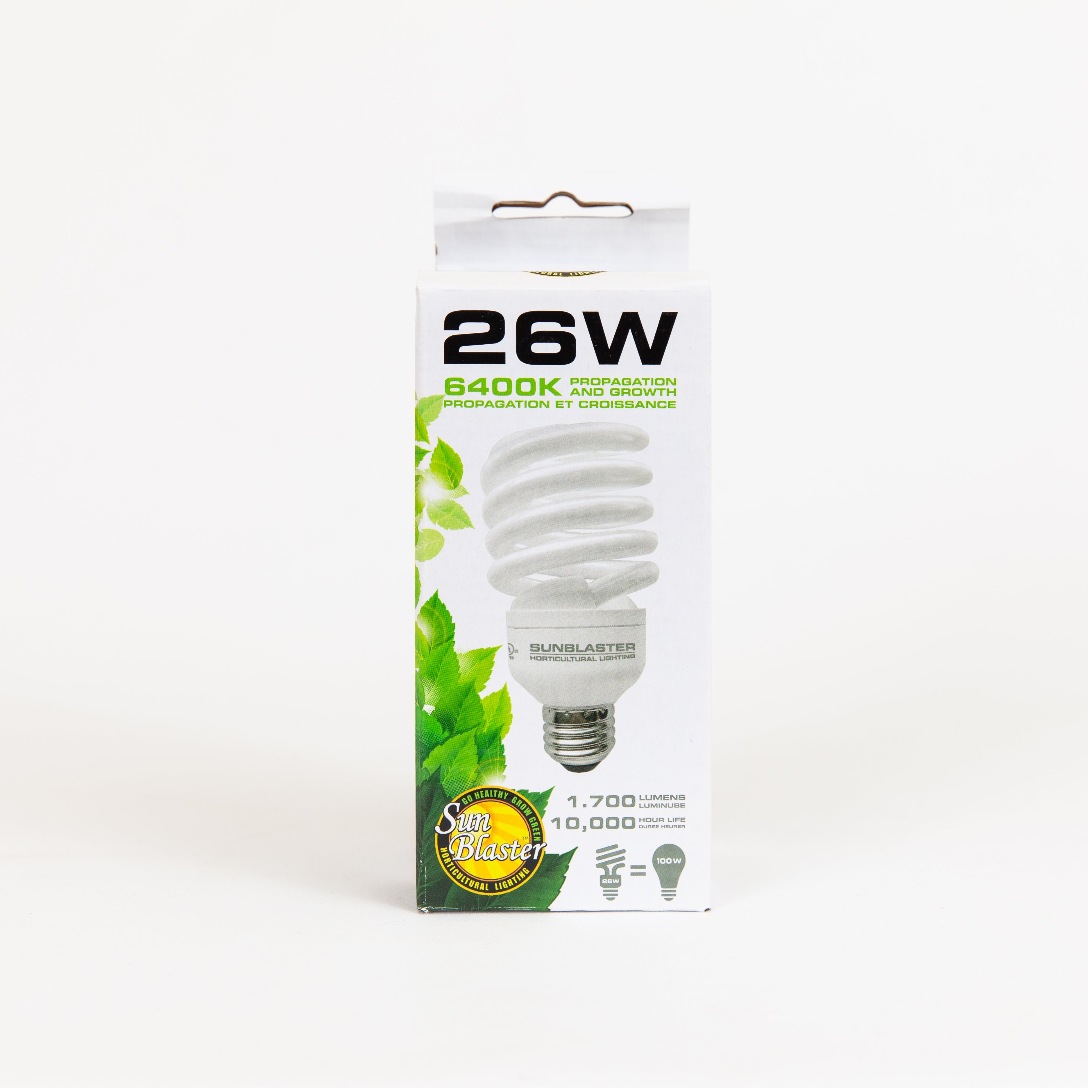 sunblaster grow light bulb Sun Blaster Full Spectrum 26W 6400K CFL Grow Bulb