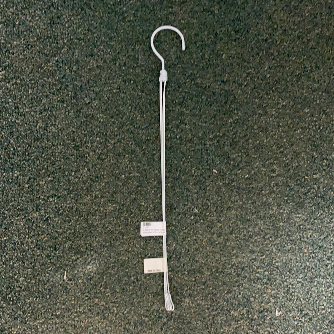 White Pot Hanger - 4 Strand - image of one hanger on the ground