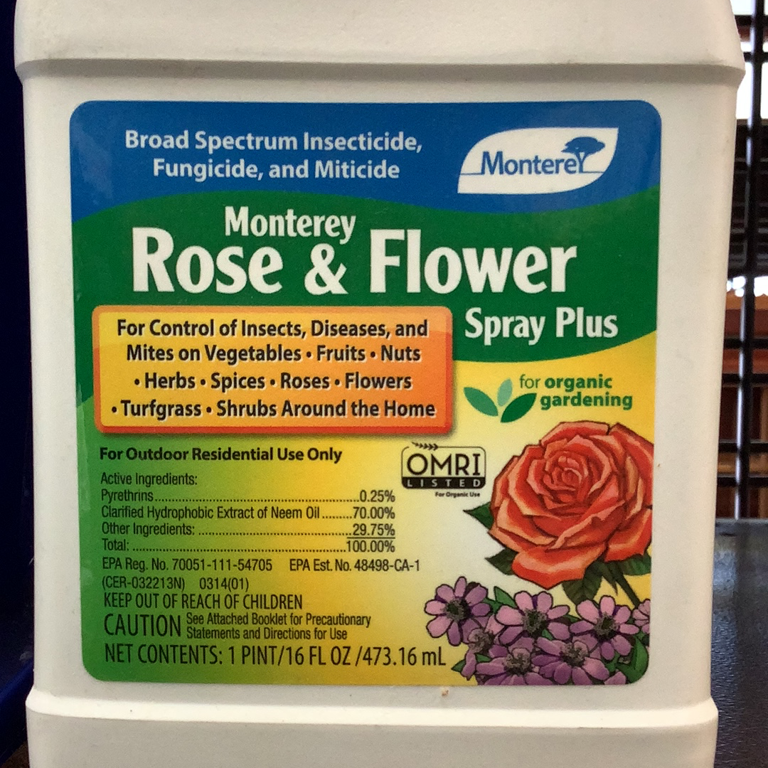 Rose & Flower Spray Plus, 16 oz concentrate, RTS (hose end) - Charley's Greenhouse & Garden