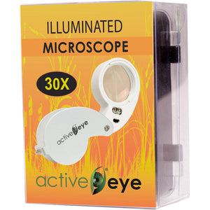 30X Loupe Magnifier Package with the illuminated microscope