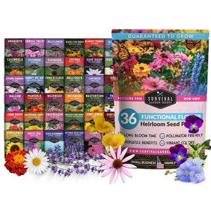 Functional Flower Heirloom Seed Packet Collection