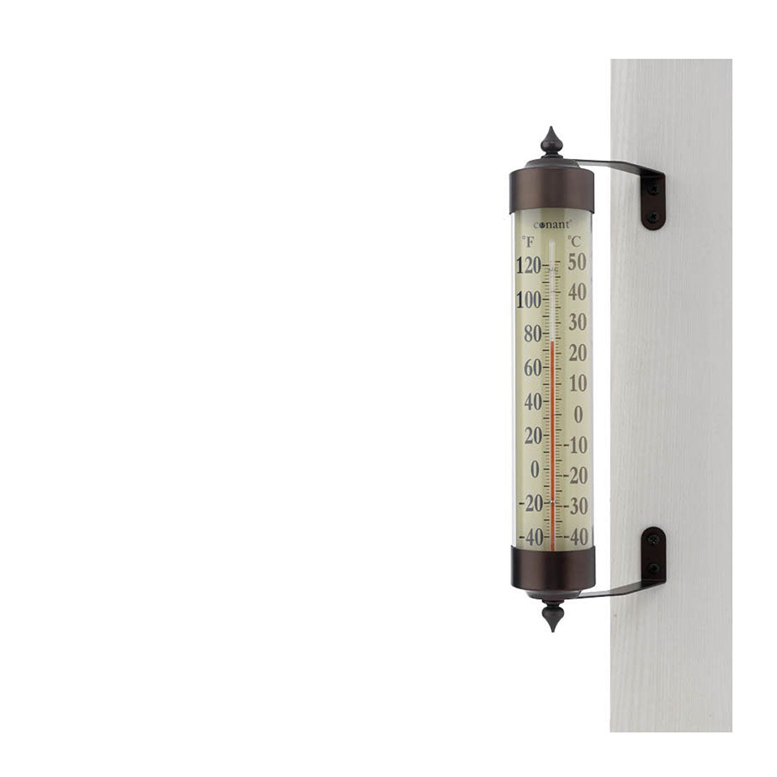 A 12-inch Grande View thermometer mounted on the side, set against a white background.