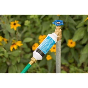 Hard Water Filter being used on a faucet outdoors