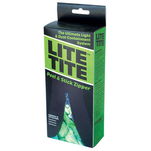 Lite Tite Peel & Stick Zipper: close up image of the packaging's front cover