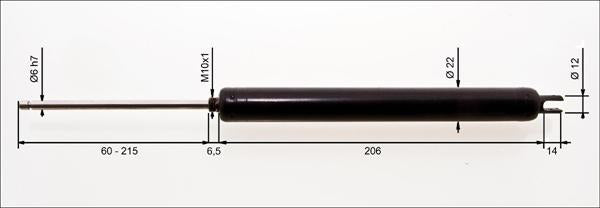 Mega Vent Cylinder Replacement image with its measurements