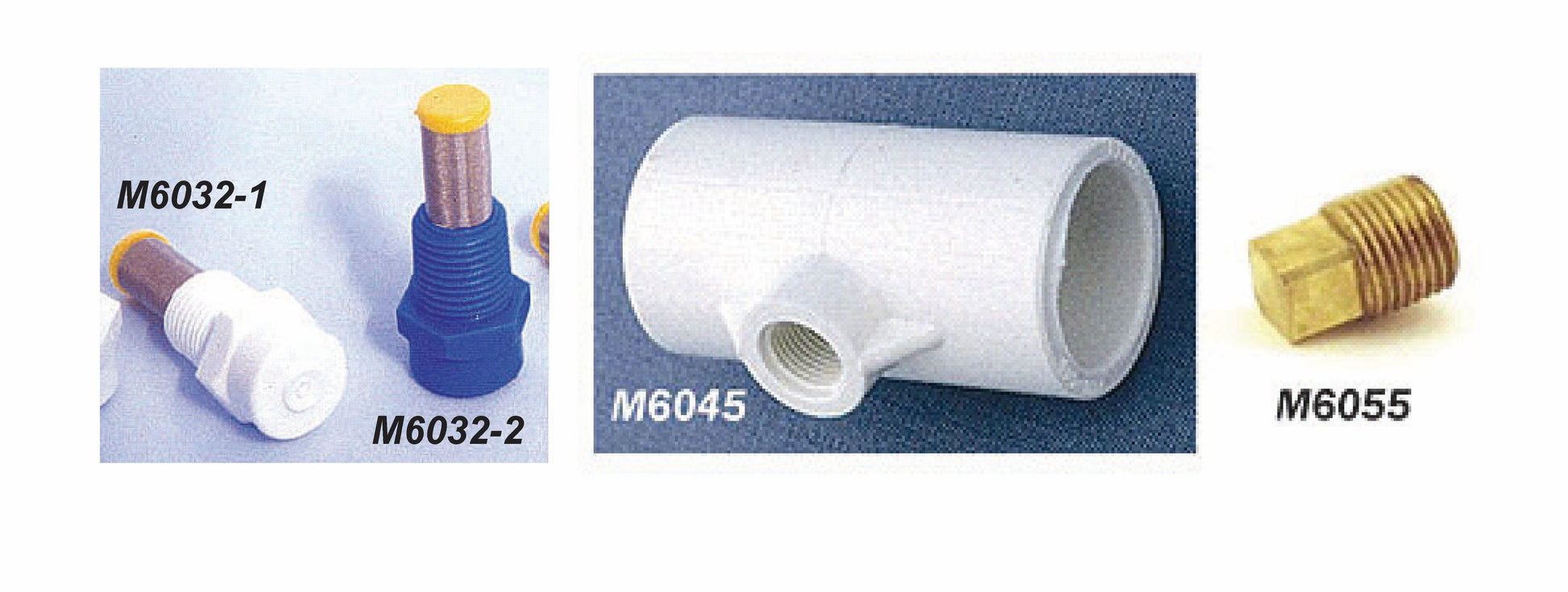 Poly Misting Nozzles - images of the three different parts