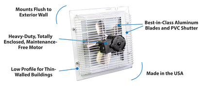 Schaefer Exhaust Fan - Product image showing all the features included