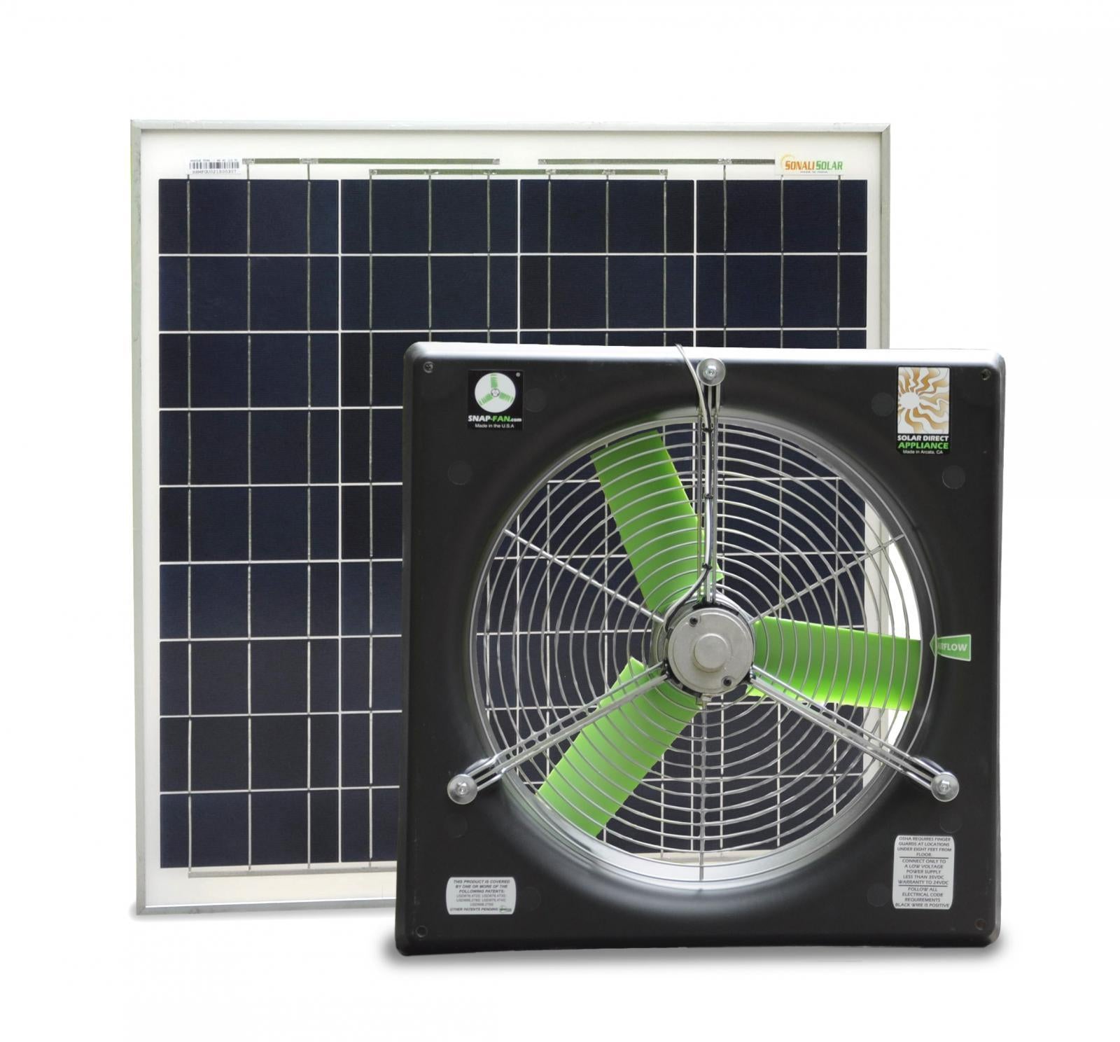 Solar Exhaust Fan System - Image of the 16 inch version