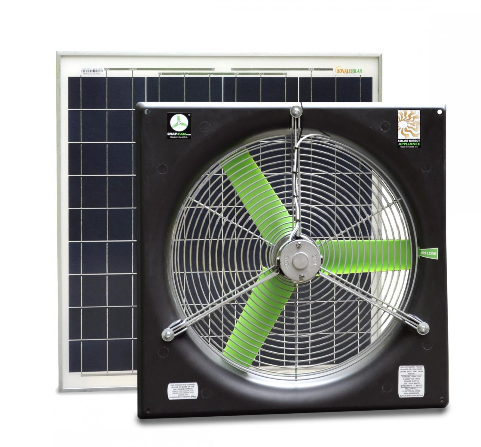 Solar Exhaust Fan System - image of the 20 inch version