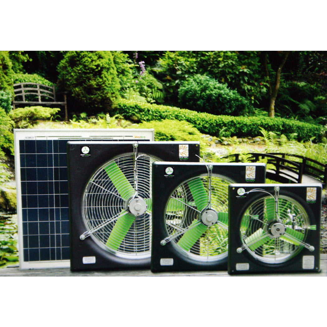 Plants Small Greenhouse Exhaust Fan With Thermostat Solar Exhaust - Main Image