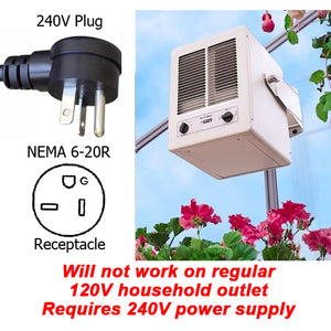 Super Heater 240 Volt: Image of the product being used in a greenhouse
