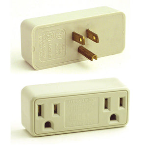 Thermostatic Outlet - image of the front and back against a white 