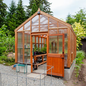 Charley's Alpine Insulated Cedar Greenhouse without Ponywall - Heritage Wood Greenhouse from Charley's Greenhouse & Garden
