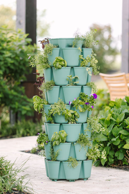 7 Tier GreenStalk Garden Leaf Vertical Planter - Basic Texture