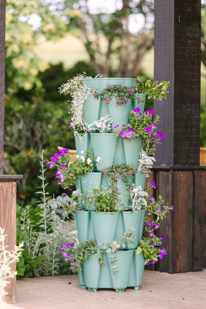 5 Tier GreenStalk Garden Original Vertical Planter - Basket Weave Texture