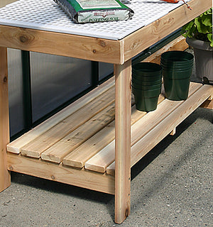 Cedar Wood Bottom Shelf for Charley's Benches