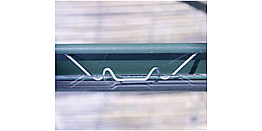 Elite English Wire Spring Glazing Clips: close up of the product being used