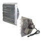 Greenhouse Shutter Exhaust Fan: image of the product from the front view and back view