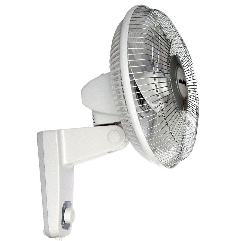 Wall Mount Oscillating Fan, 12" - image of the side view of the product